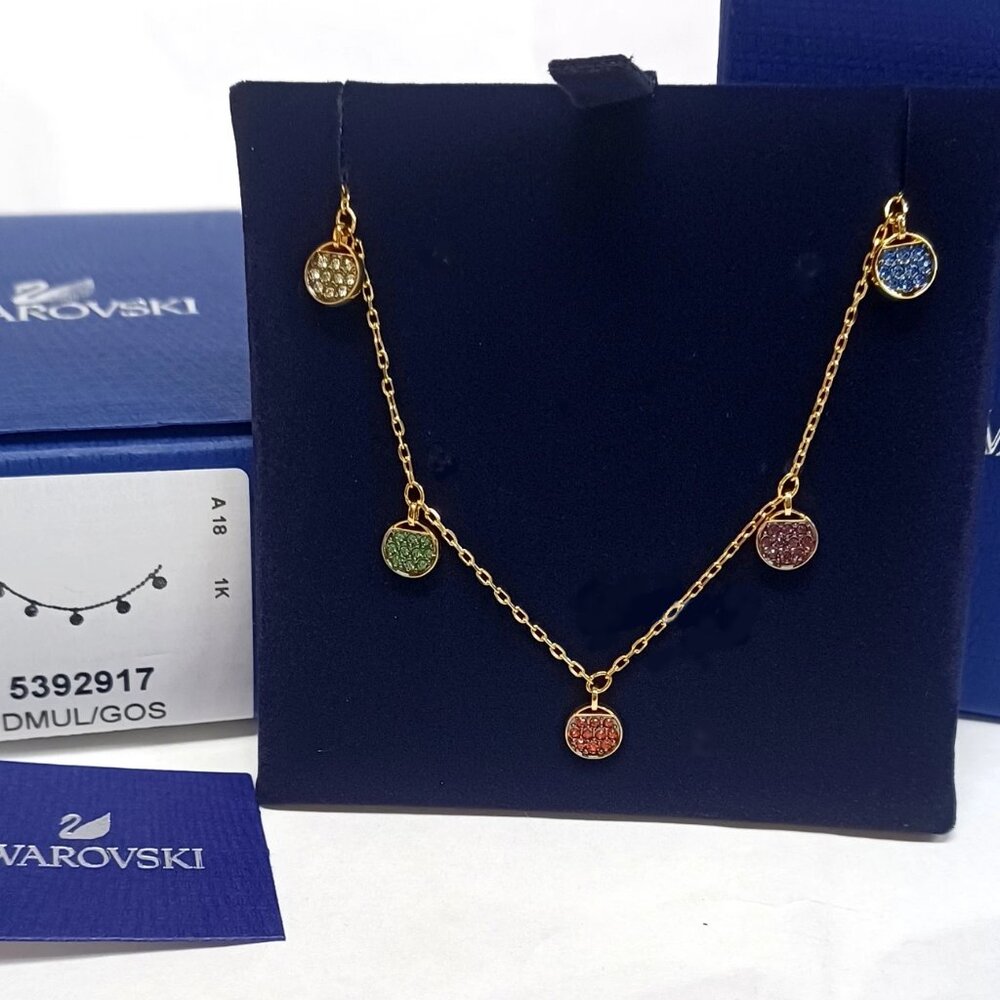 SWAROVSKI NIB Crystal Ginger Choker Multi-Colored Gold Plating 5392917